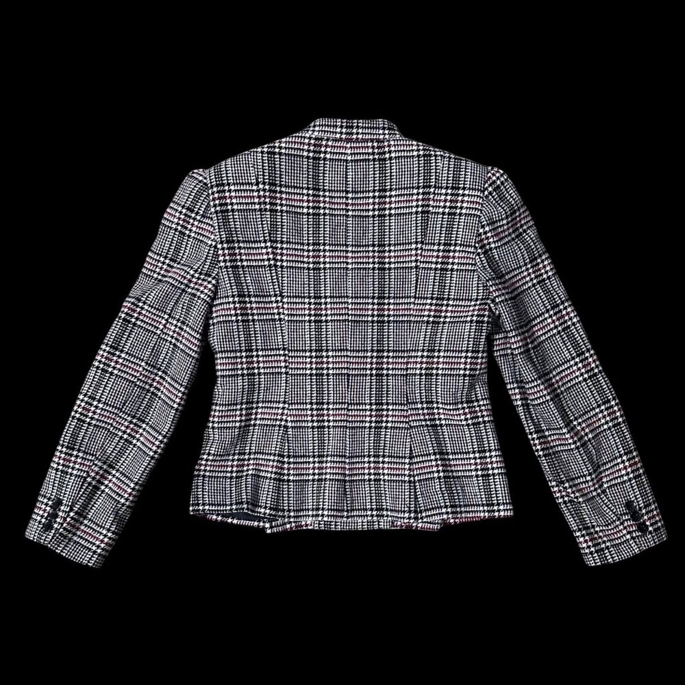 Vintage Plaid Double Breasted Blazer Suit Jacket Size 8 Judys Place Taiwan 80s - Picture 3 of 6